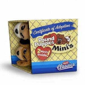 NWT• Pound Puppies Minis Classics Set of 2 Plush
